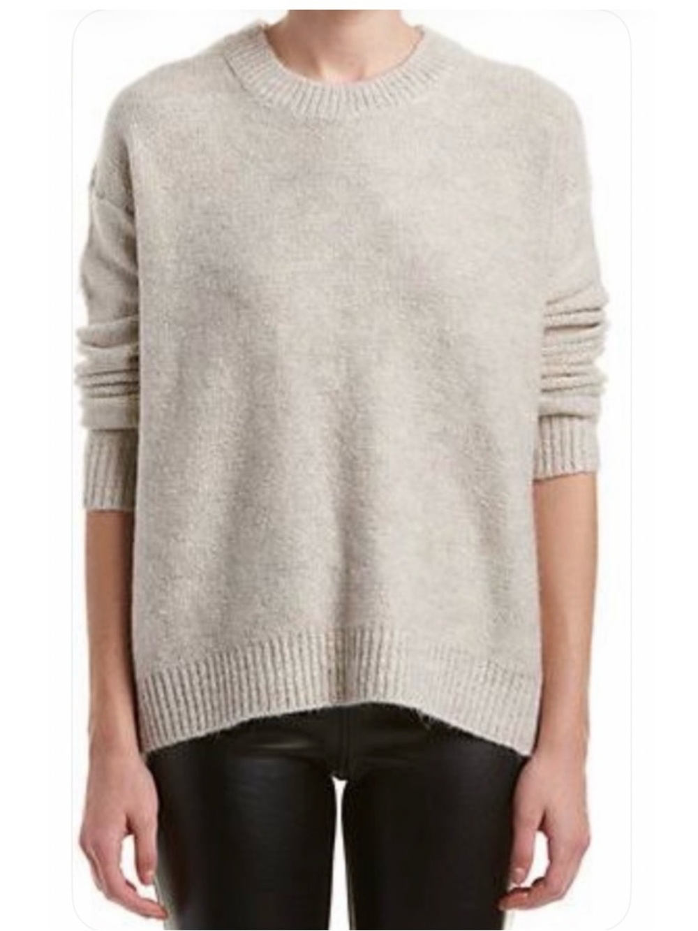 VINCE Relaxed Reverse Knit Mohair & Merino Wool Sweater
